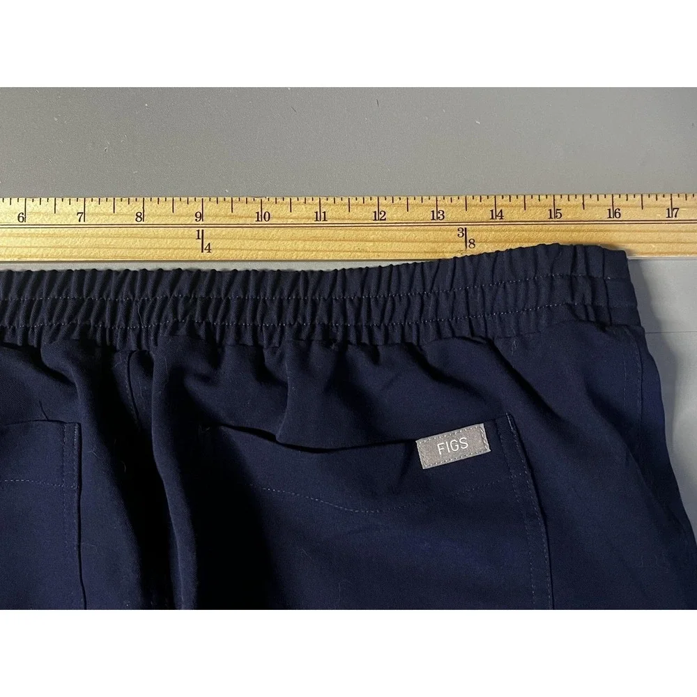 FIGS‎ Pants Womens Med Blue Technical Collection Cargo Scrub Drawstring Pockets
